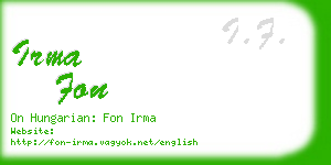 irma fon business card